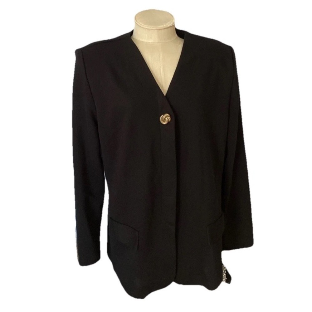 Sunshine Starshine VTG 90s Elegant Black Women's 16 Unstructured Blazer